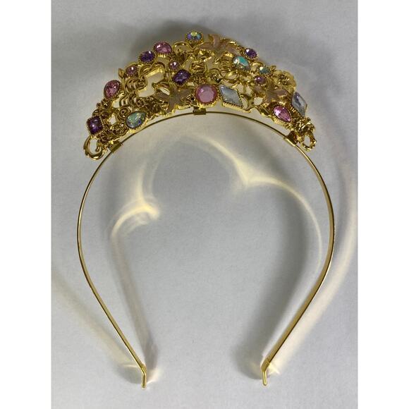 Disney Princess Gold Tiara for Kids Girls Rhinestone Crown Costume Accessory - Picture 3 of 10